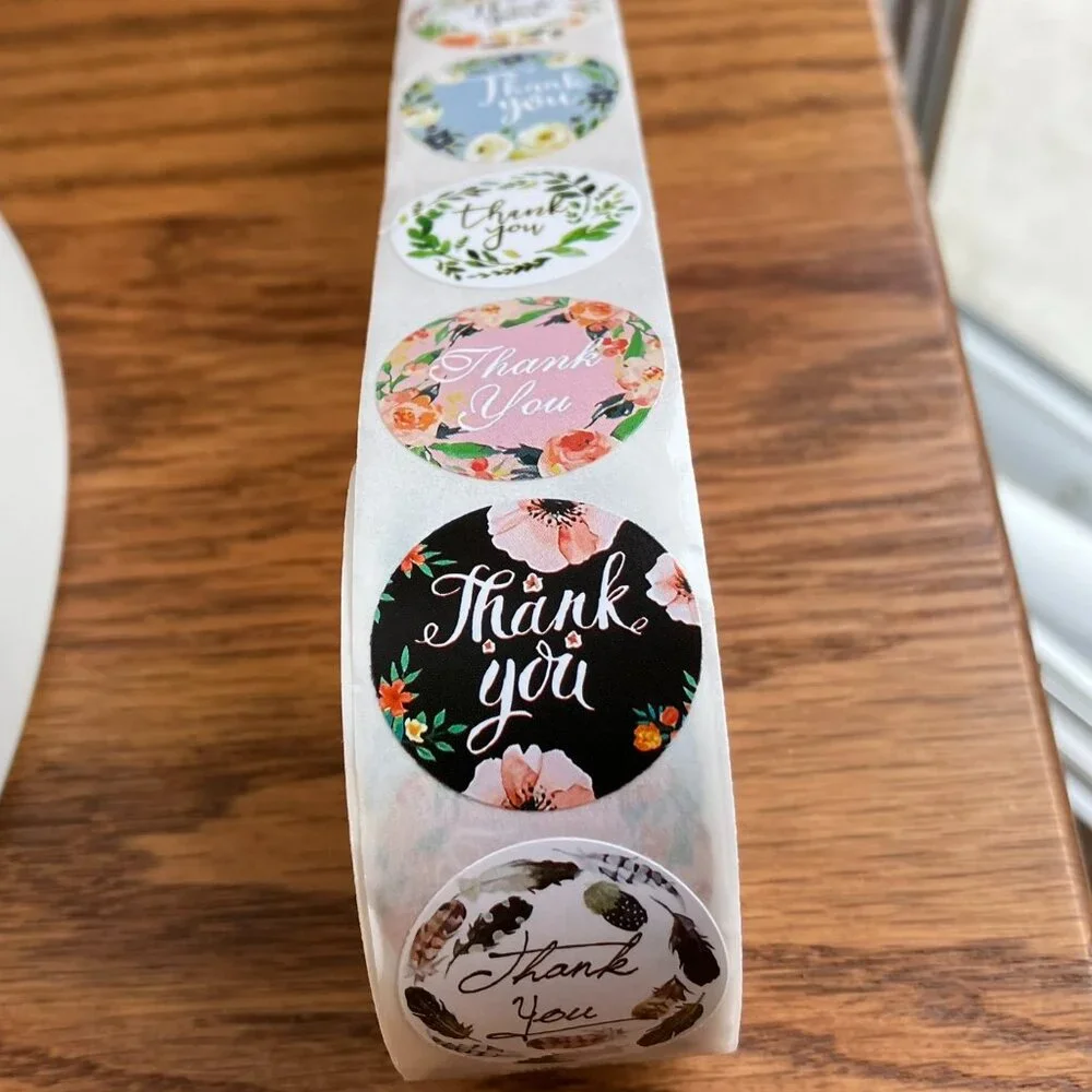 1500 Stickers - 3 x 500 THANK YOU self-a Stickers NEW TAX Write off
